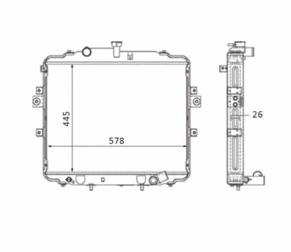 Radiador Hyundai HR Ano 2005 a 2012 242334