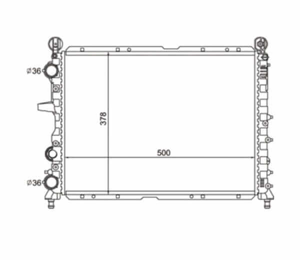 Radiador Alfa Romeo 155 Fiat Tipo Sem Ar 40-13614.534