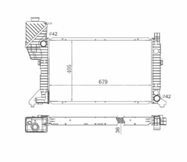 Radiador Mercedes Sprinter 310 312 2.5 Ano 1997 a 2002 40-14078.136