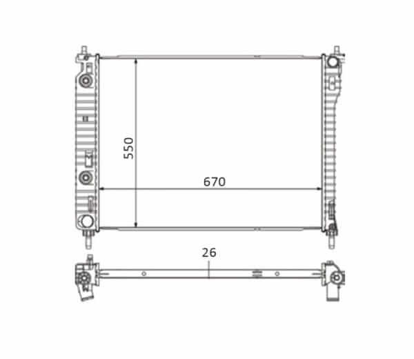 Radiador Chevrolet Captiva 41-13057.126