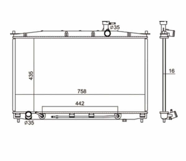 Radiador Hyundai Santa Fé 2.7 41-2897.116