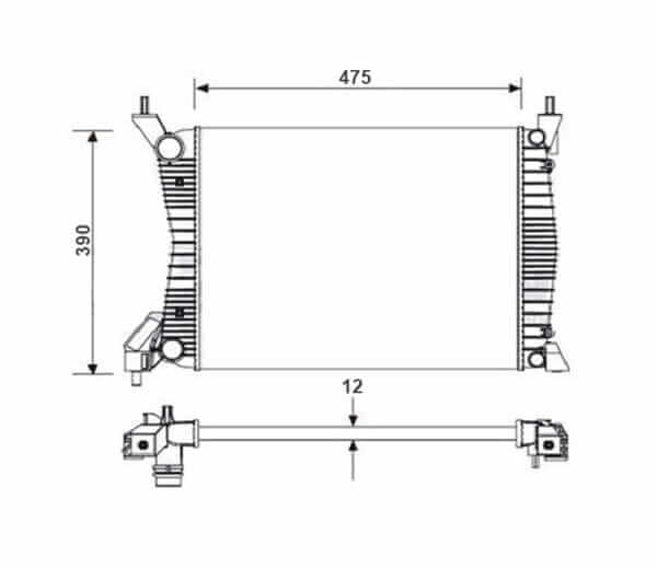 Radiador Fiat Fiorino Grand Siena Mobi Palio Uno 700859R