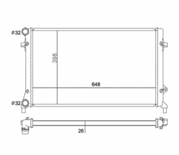 Radiador Volkswagen Jetta BC422136-5550RC