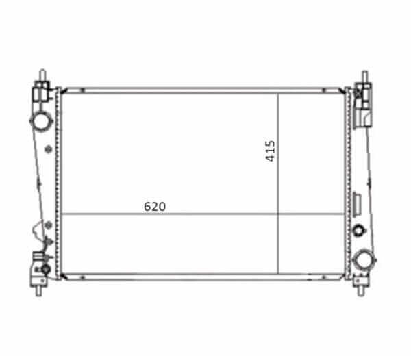 Radiador Fiat Linea Punto Ano 2008 a 2016 BC422136-6940RC