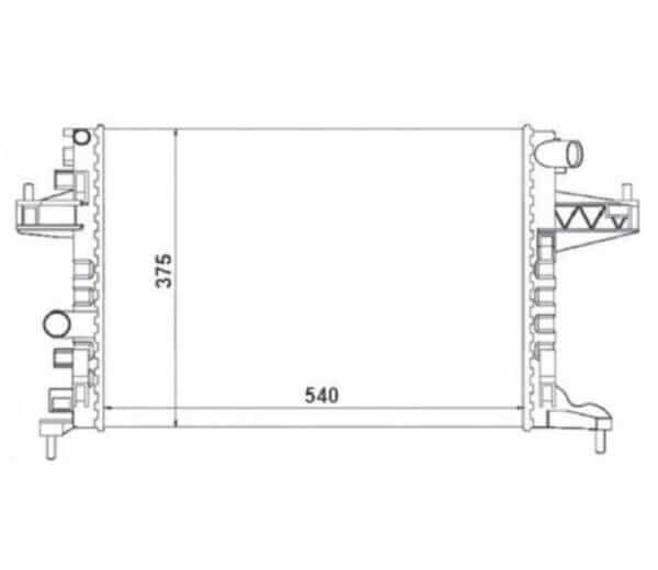 Radiador Chevrolet Agile Montana Ano 2010 a 2019 CR 1708 000P