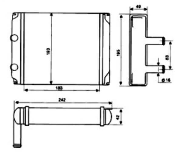 Radiador Ar Quente Chevrolet D-20 D-40 T104001R