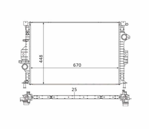 Radiador Land Rover Discovery Freelander 2 Range Rover Volvo XC 60 40-20478.126