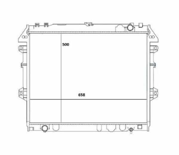 Radiador Toyota Hilux 2.7 16V Câmbio Manual Ano 2009 a 2015 40-20007.126
