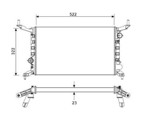 Radiador Chevrolet Celta Prisma Sem Ar Ano 2006 A 2012 40-20753.523