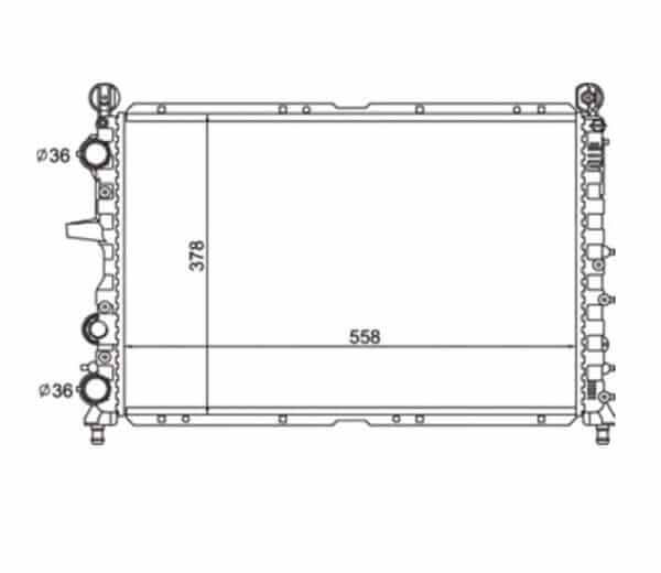 Radiador Alfa Romeo 145 Fiat Tipo Coupe Com Ar 40-13617.534