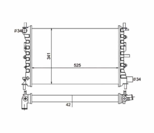 Radiador Ford Escort Volkswagen Logus Pointer Ano 1993 a 1996 40-17052.542