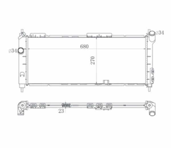 Radiador Chevrolet Corsa Tigra Com Ar Ano 1994 a 2010 40-17100.523