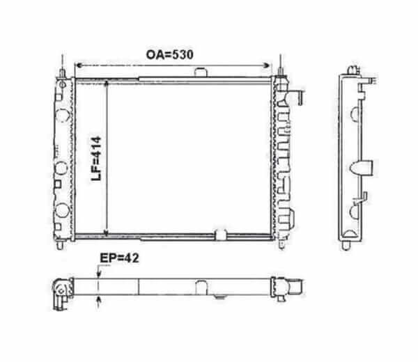 Radiador Chevrolet Monza Ano 1982 a 1990 TA082001R