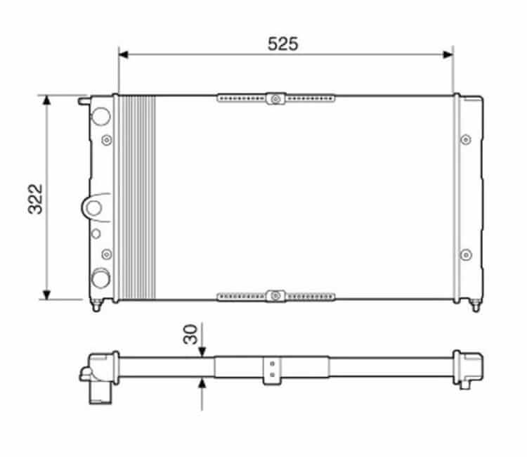 Radiador Ford Royale Versailles Volkswagen Quantum Santana Sem Ar Ano 1995 12501 4 Radiador Ford Royale Versailles Volkswagen Quantum Santana Sem Ar Ano 1995 12501 - Imagem 4