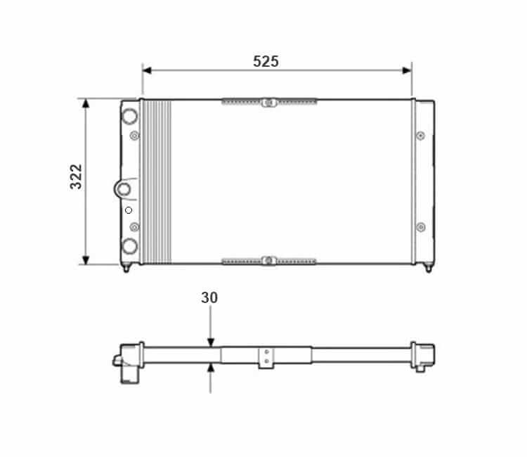 Radiador Ford Royale Versailles Vw Quantum Santana Sem Ar Ano 1996 a 2006 12506 4 Radiador Ford Royale Versailles Vw Quantum Santana Sem Ar Ano 1996 a 2006 12506 - Imagem 4