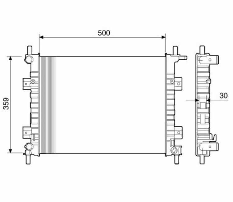 Radiador Ford Fiesta Ka Courier 12520 4 Radiador Ford Fiesta Ka Courier 12520 - Imagem 4