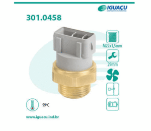 Interruptor Térmico (Cebolão) Volkswagen Gol Logus Parati Pointer Santana Saveiro Sem Ar 301.0458-99