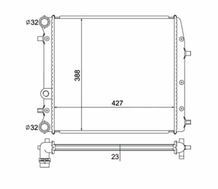 Radiador Volkswagen Fox Polo Sem Ar (Modelo Engate Rápido) 40-15182.523 4 Radiador Volkswagen Fox Polo Sem Ar (Modelo Engate Rápido) 40-15182.523 - Imagem 4