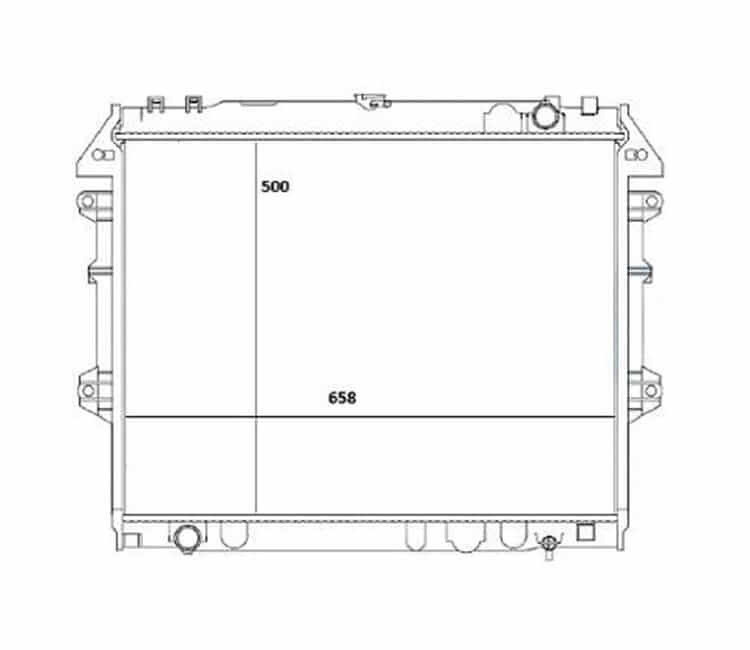 Radiador Toyota Hilux 2.7 16V Câmbio Manual Ano 2009 a 2015 40-20007.126 4 Radiador Toyota Hilux 2.7 16V Câmbio Manual Ano 2009 a 2015 40-20007.126 - Imagem 4
