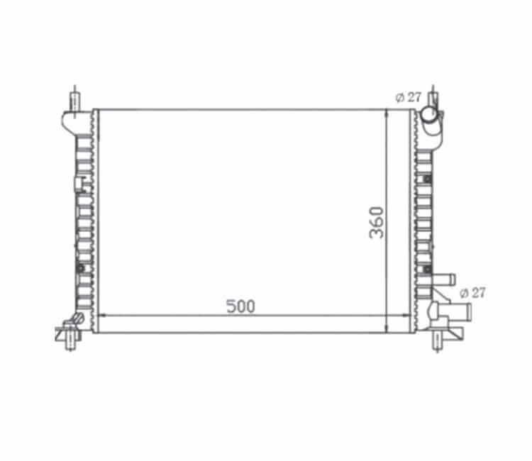 Radiador Ford Fiesta Courier Motor Endura Com Ar Ano 1996 a 1999 40-20712.534 4 Radiador Ford Fiesta Courier Motor Endura Com Ar Ano 1996 a 1999 40-20712.534 - Imagem 4