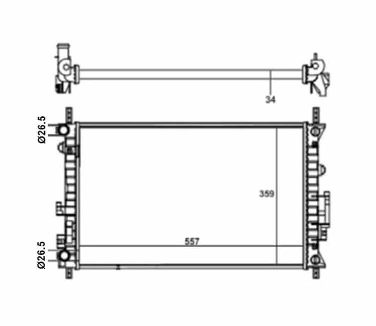 Radiador Ford Ecosport Automática Ano 2007 a 2012 40-21867.534 4 Radiador Ford Ecosport Automática Ano 2007 a 2012 40-21867.534 - Imagem 4