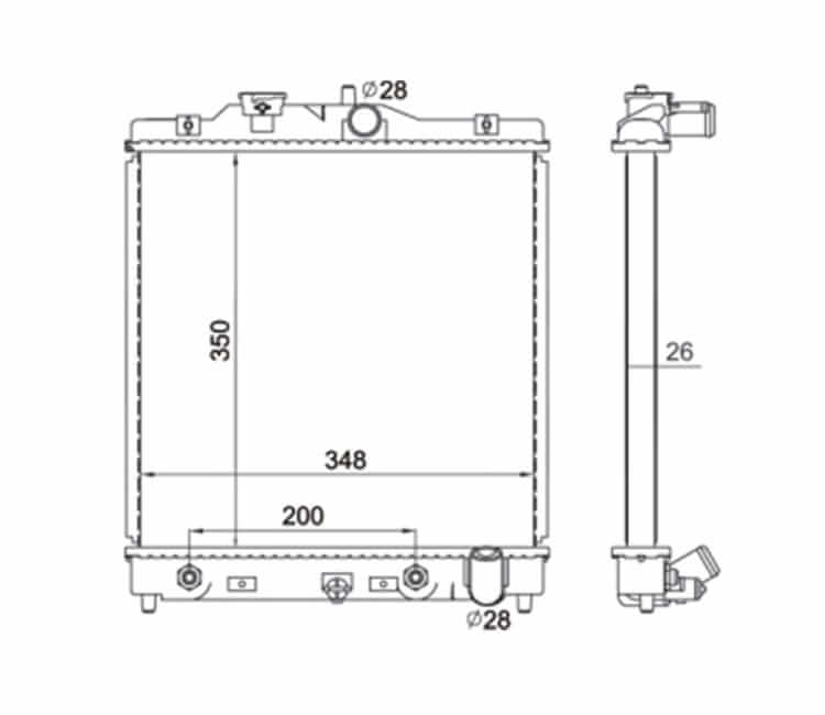 Radiador Honda Civic Ano 1992 a 2000 41-1290.126 4 Radiador Honda Civic Ano 1992 a 2000 41-1290.126 - Imagem 4