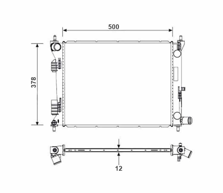 Radiador Hyundai HB20 HB20S Ano 2012 a 2019 41-13252.116 4 Radiador Hyundai HB20 HB20S Ano 2012 a 2019 41-13252.116 - Imagem 4