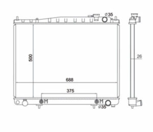 Radiador Nissan Pathfinder Ano 1996 a 2001 41-2075.126