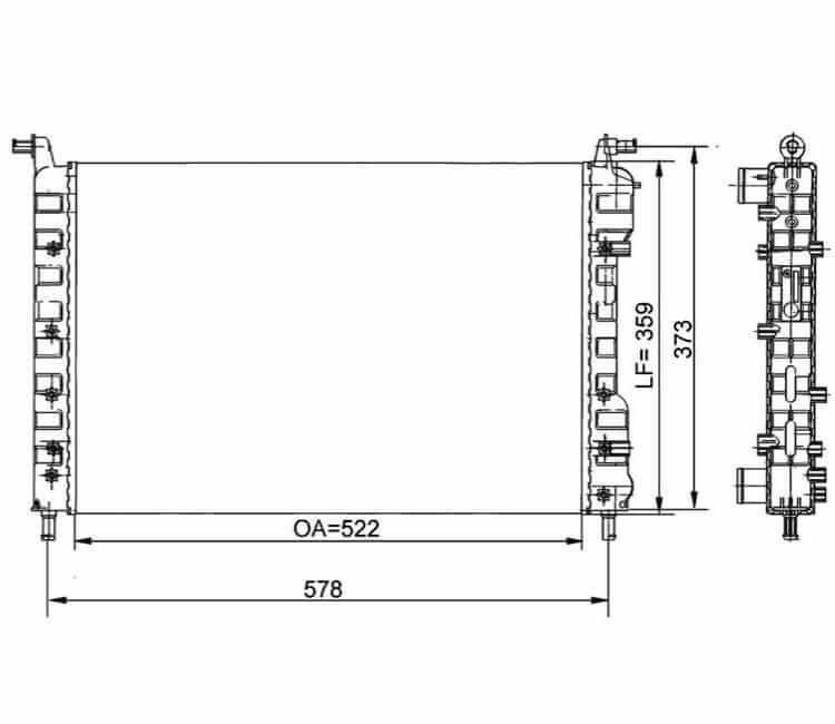 Radiador Fiat Palio / Palio Weekend Siena Strada Motor 1.5 1.3 1.0 Ano 1999 a 2002 40-13593.523 4 Radiador Fiat Palio / Palio Weekend Siena Strada Motor 1.5 1.3 1.0 Ano 1999 a 2002 40-13593.523 - Imagem 4