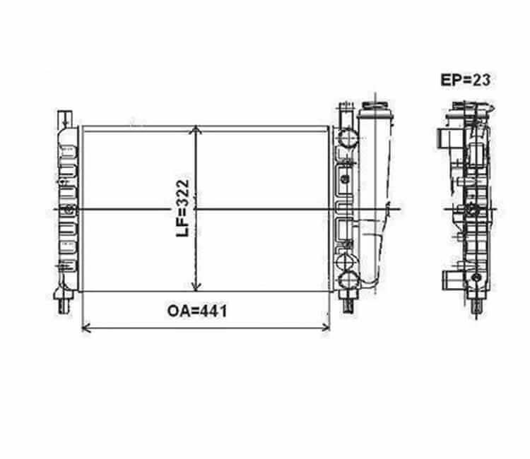 Radiador Fiat Fiorino Premio Uno Reservatório 732965R 4 Radiador Fiat Fiorino Premio Uno Reservatório 732965R - Imagem 4