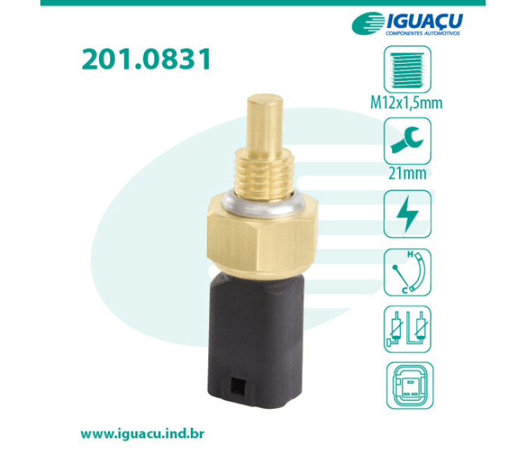 Sensor Temperatura Água Nissan Livina Peugeot 206 Renault Clio Scenic Kangoo Logan Sandero IG201.0831