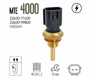 Sensor de Temperatura D’água Iveco Daily Nissan Livina March Sentra Tiida Versa Duster Fluence Logan Sandero MTE4000