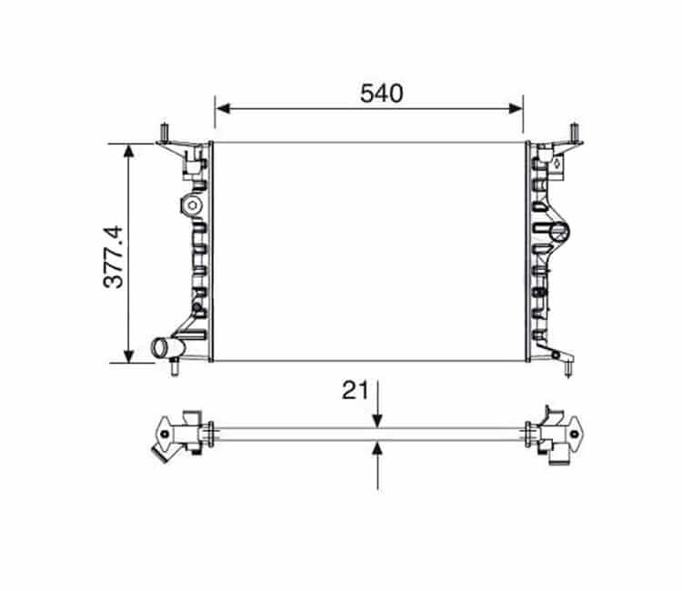 Radiador Chevrolet Vectra Sem Ar Ano 1997 a 2005 NT-7106.523 4 Radiador Chevrolet Vectra Sem Ar Ano 1997 a 2005 NT-7106.523 - Imagem 4