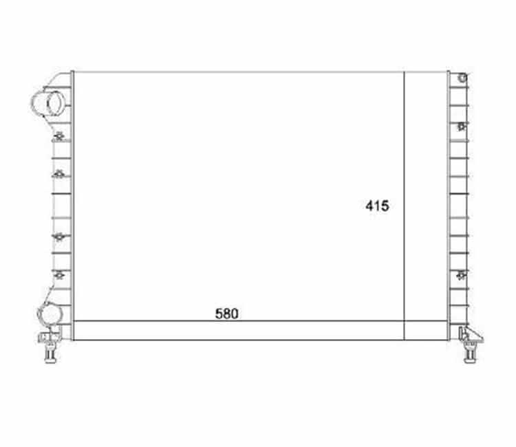 Radiador Fiat Doblo Ano 2001 a 2011 RMM1127FT 4 Radiador Fiat Doblo Ano 2001 a 2011 RMM1127FT - Imagem 4